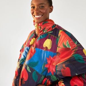 FarmRio Lucy floral puffer (reversible)